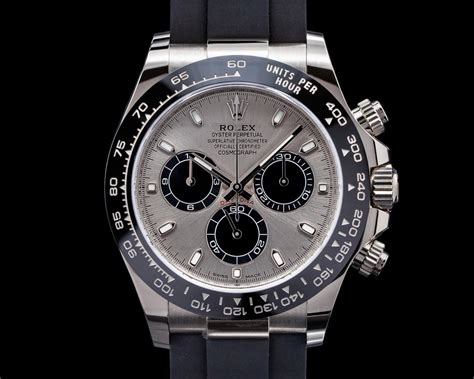 rolex quadrante grigio senza indicazioni|Rolex Daytona 116519 18k White Gold Oysterflex Ghost MINT.